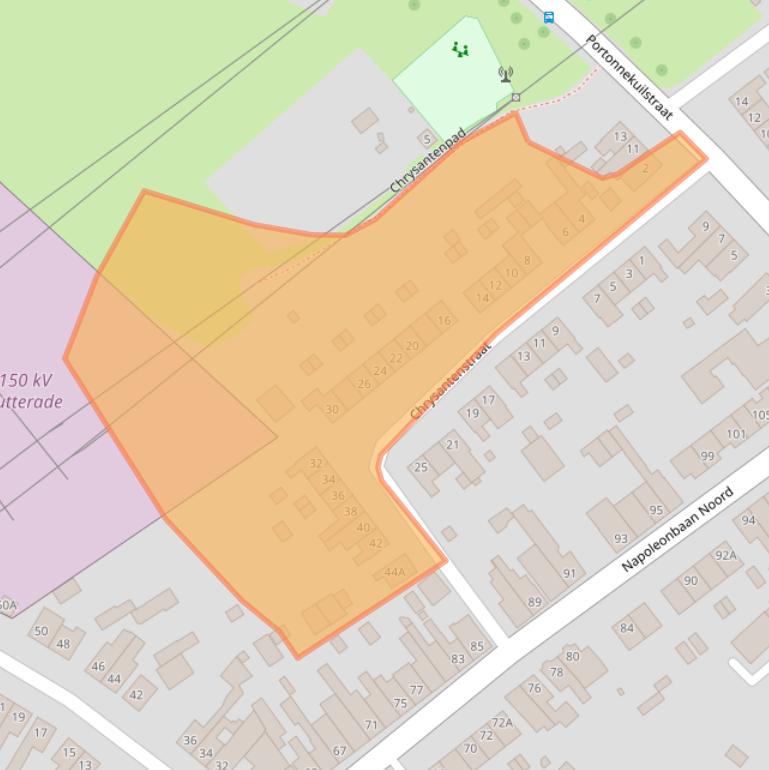 Kaart van postcodegebied 6163VC.