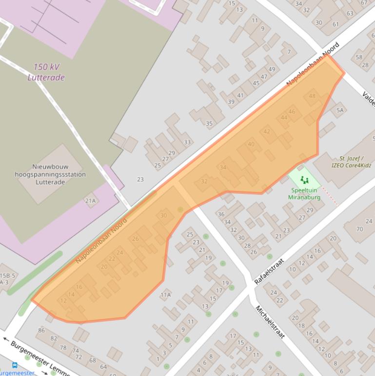 Kaart van postcodegebied 6163VE.