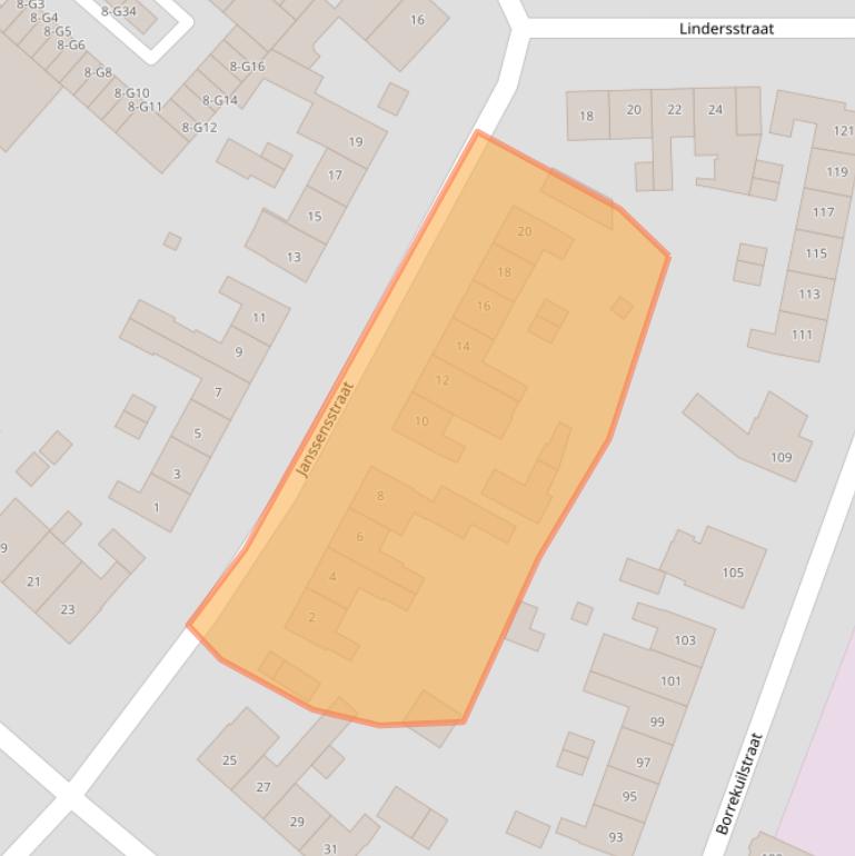 Kaart van postcodegebied 6163XA.