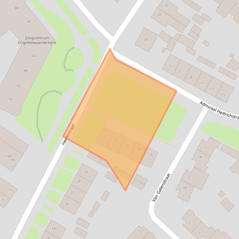 Kaart van postcodegebied 6163XJ.