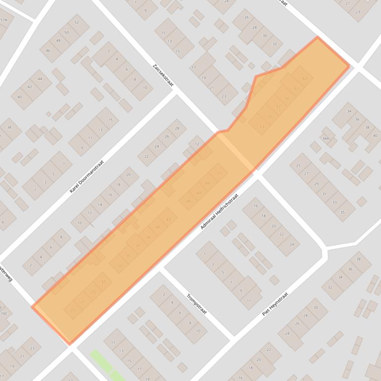 Kaart van postcodegebied 6163XL.