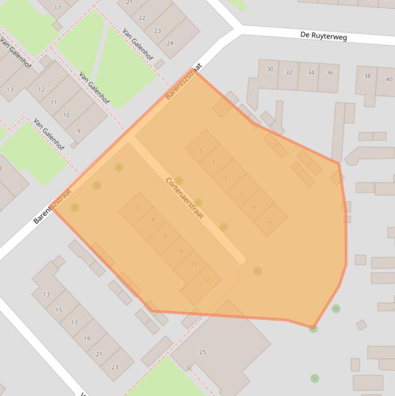 Kaart van postcodegebied 6163XS.