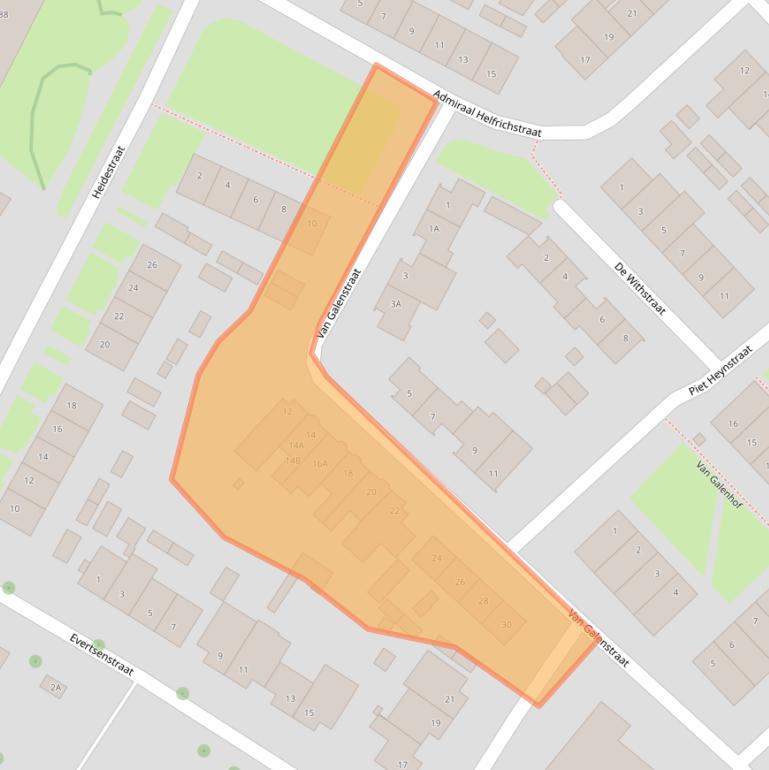 Kaart van postcodegebied 6163XV.