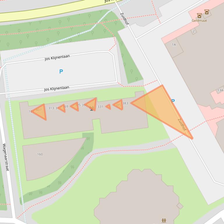 Kaart van postcodegebied 6164AC.