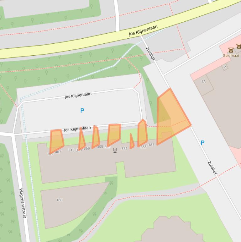 Kaart van postcodegebied 6164AD.