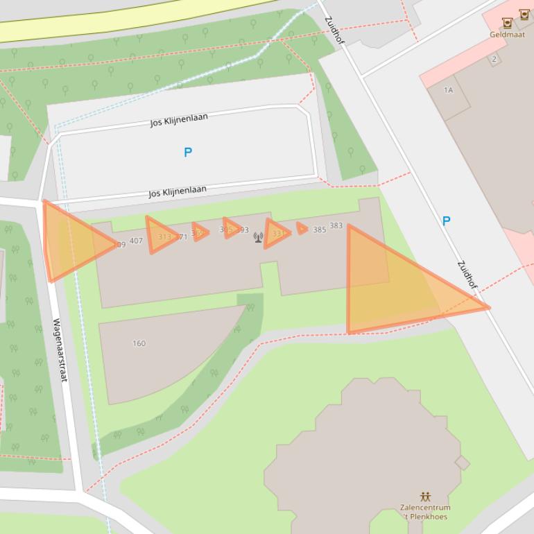 Kaart van postcodegebied 6164AH.