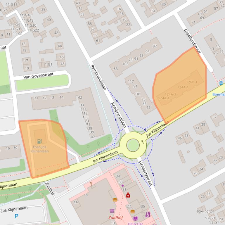 Kaart van postcodegebied 6164AV.