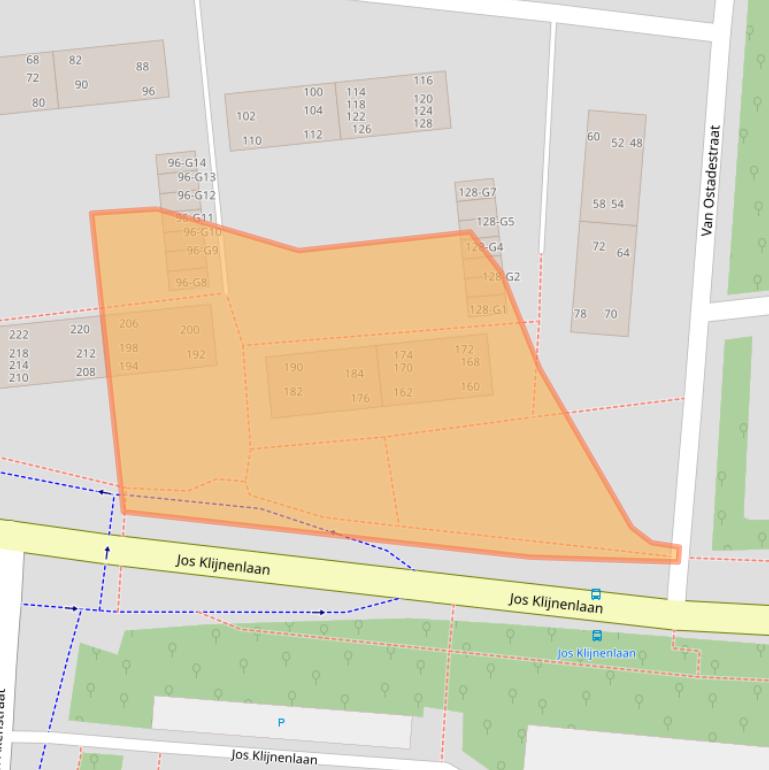 Kaart van postcodegebied 6164AW.