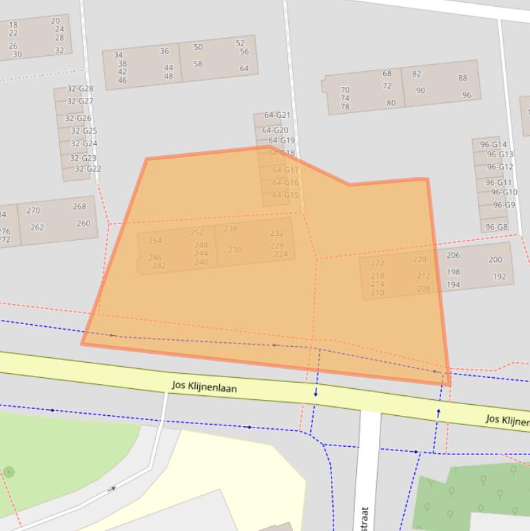 Kaart van postcodegebied 6164AX.