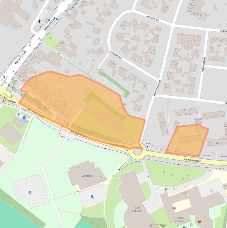 Kaart van postcodegebied 6164AZ.