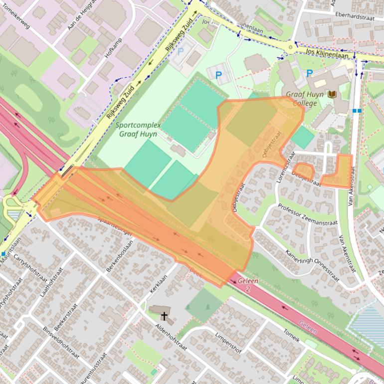 Kaart van postcodegebied 6164BG.