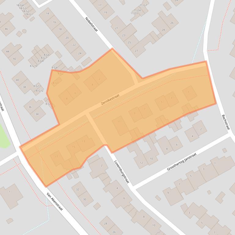 Kaart van postcodegebied 6164BN.