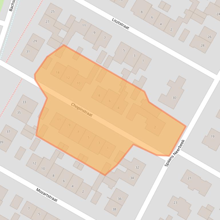 Kaart van postcodegebied 6164CE.