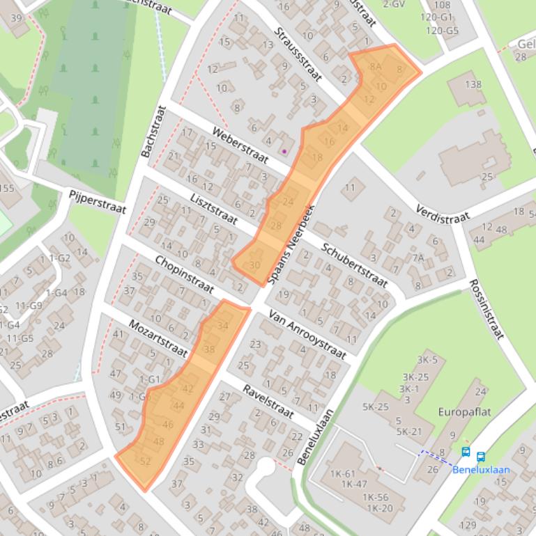 Kaart van postcodegebied 6164CJ.