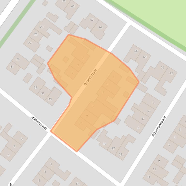 Kaart van postcodegebied 6164ED.