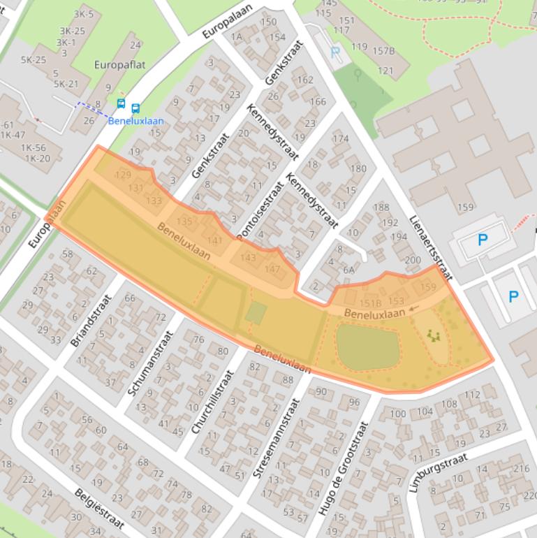 Kaart van postcodegebied 6164ER.