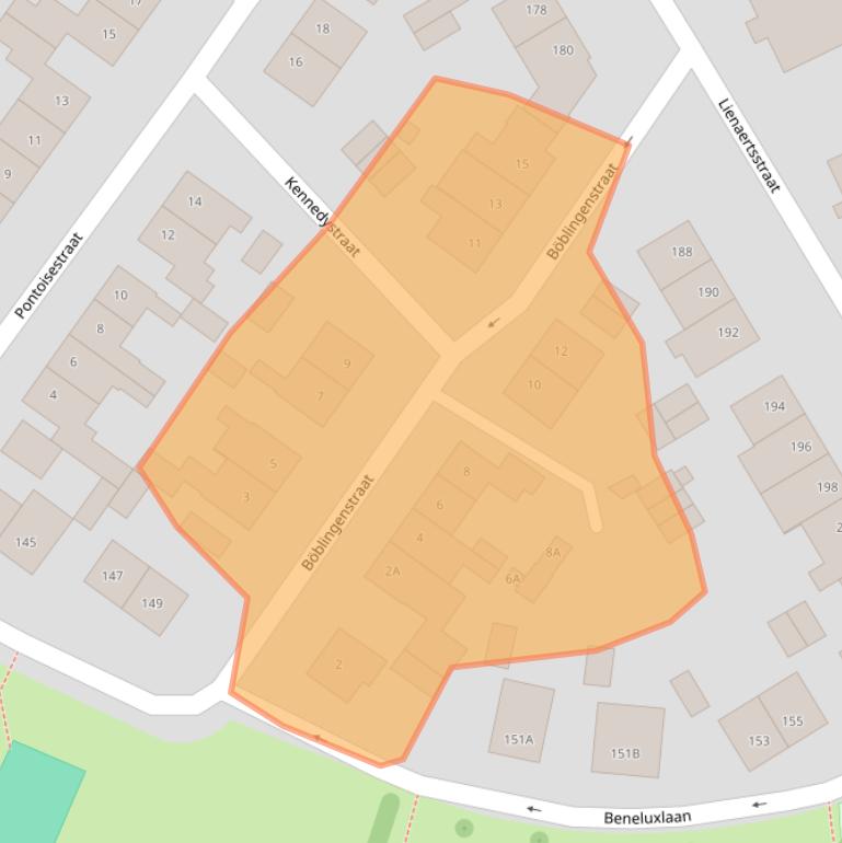 Kaart van postcodegebied 6164GC.