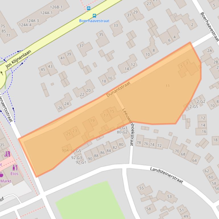 Kaart van postcodegebied 6164GM.