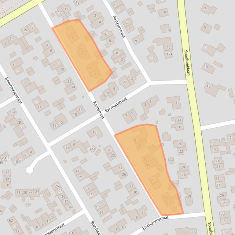 Kaart van postcodegebied 6164HA.