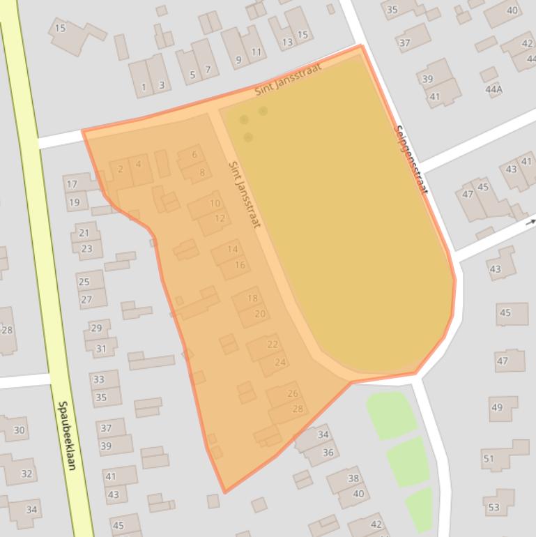 Kaart van postcodegebied 6164HT.