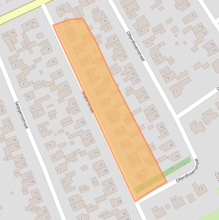 Kaart van postcodegebied 6164HV.