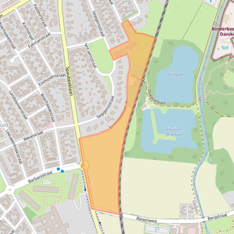 Kaart van postcodegebied 6164HW.