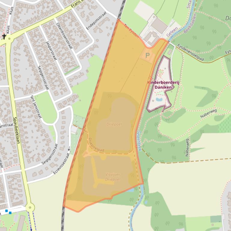 Kaart van postcodegebied 6164HZ.