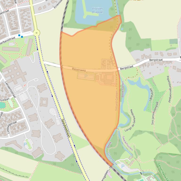 Kaart van postcodegebied 6164RB.