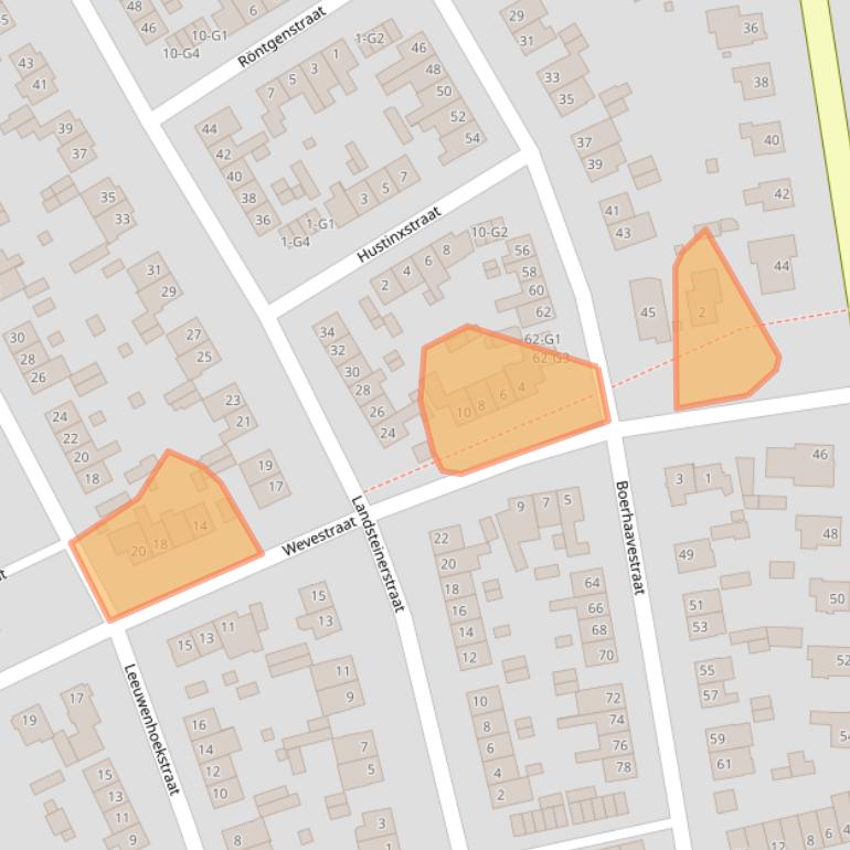 Kaart van postcodegebied 6164XC.