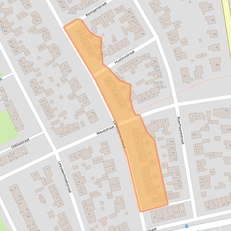 Kaart van postcodegebied 6164XH.