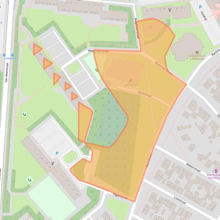 Kaart van postcodegebied 6164XR.
