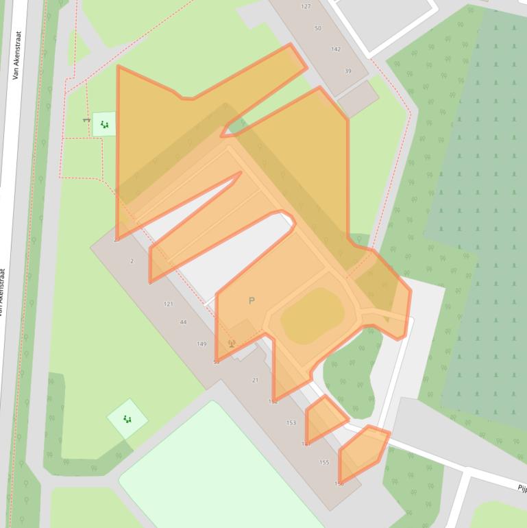 Kaart van postcodegebied 6164XT.