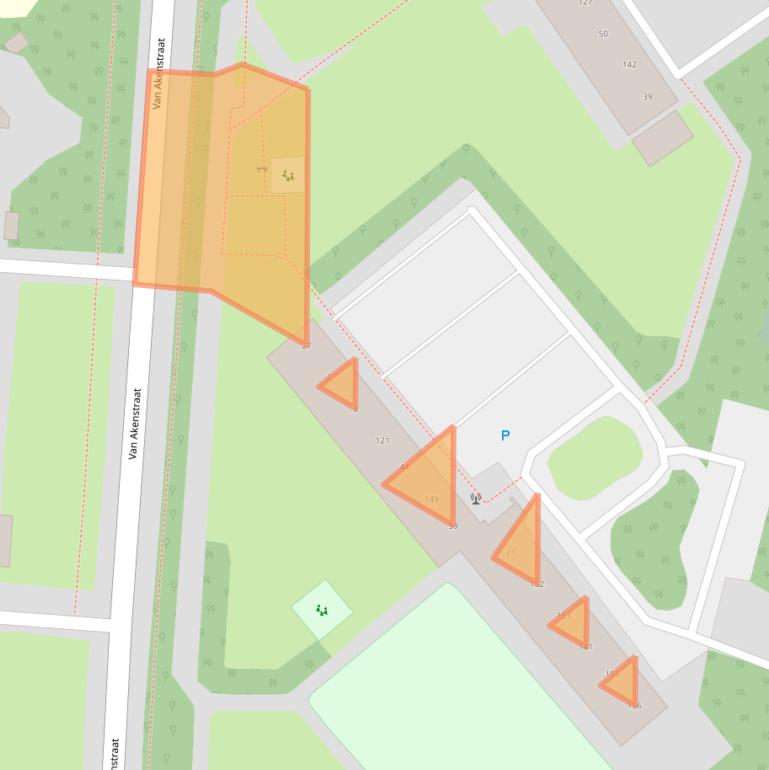 Kaart van postcodegebied 6164XV.