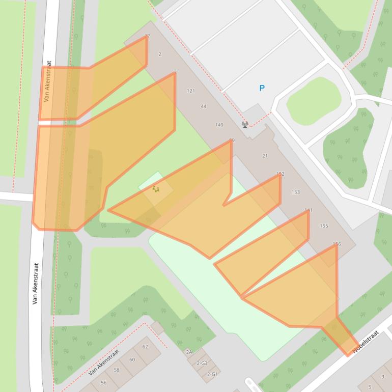 Kaart van postcodegebied 6164XX.