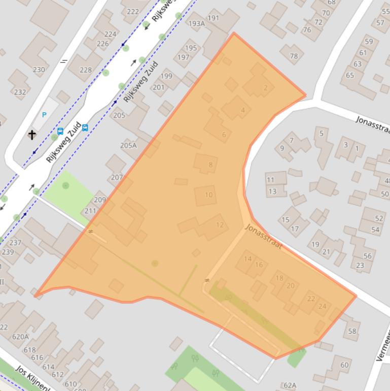 Kaart van postcodegebied 6165AN.