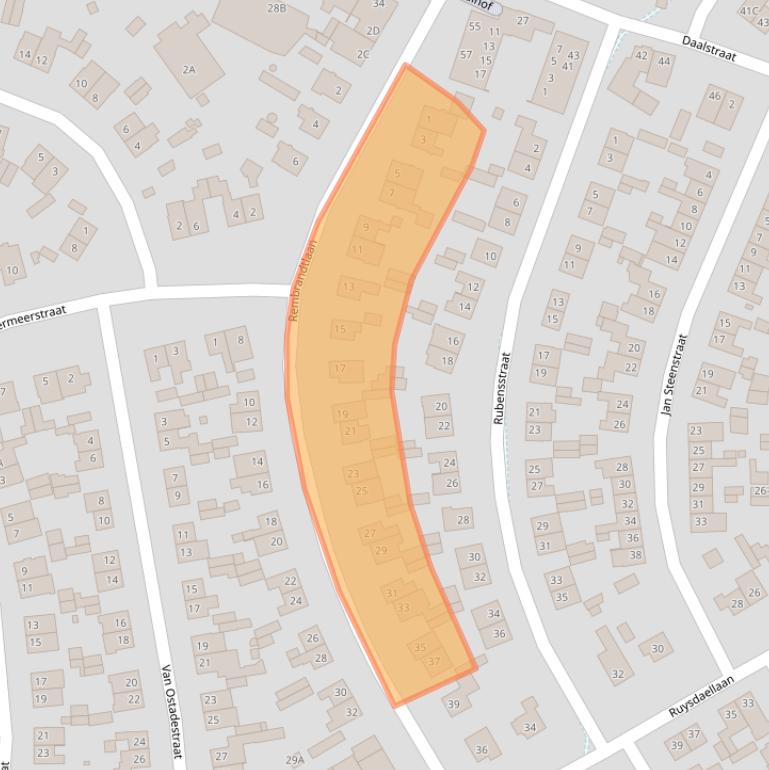 Kaart van postcodegebied 6165AV.