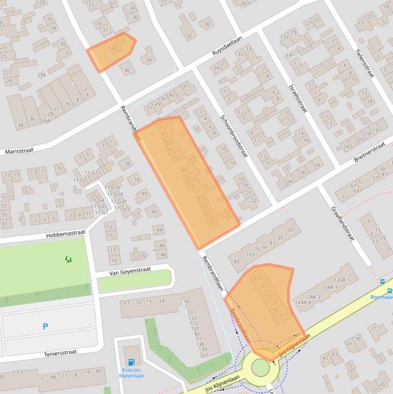 Kaart van postcodegebied 6165AW.