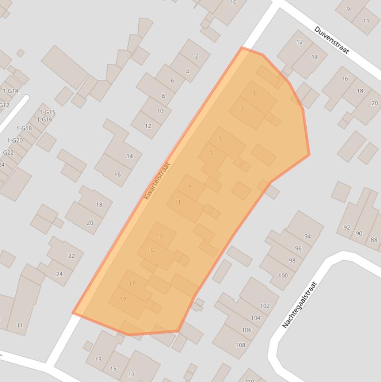 Kaart van postcodegebied 6165BC.