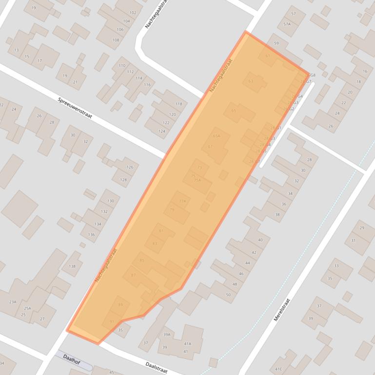 Kaart van postcodegebied 6165BK.