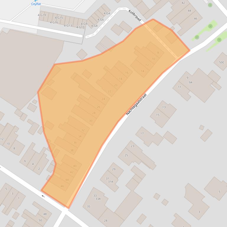 Kaart van postcodegebied 6165BL.