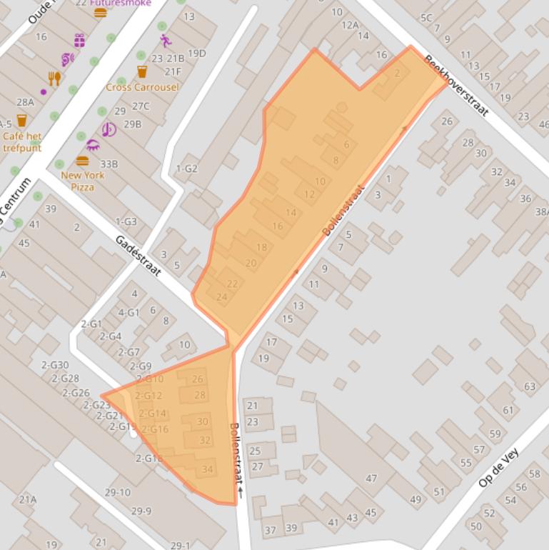 Kaart van postcodegebied 6165CG.