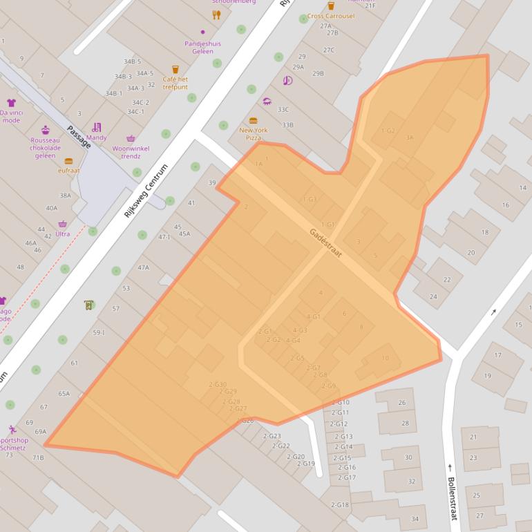 Kaart van postcodegebied 6165CH.