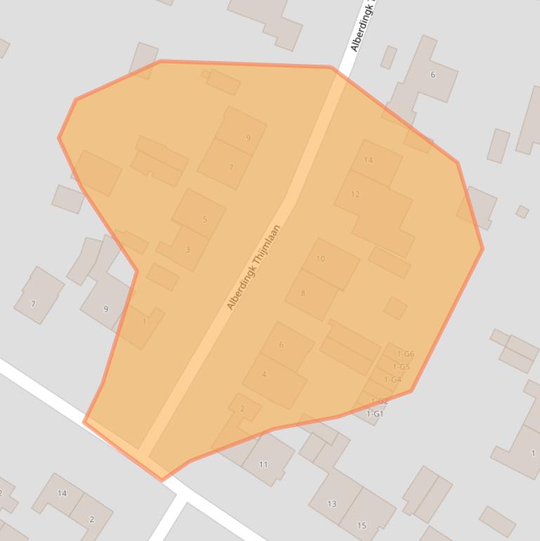 Kaart van postcodegebied 6165CZ.