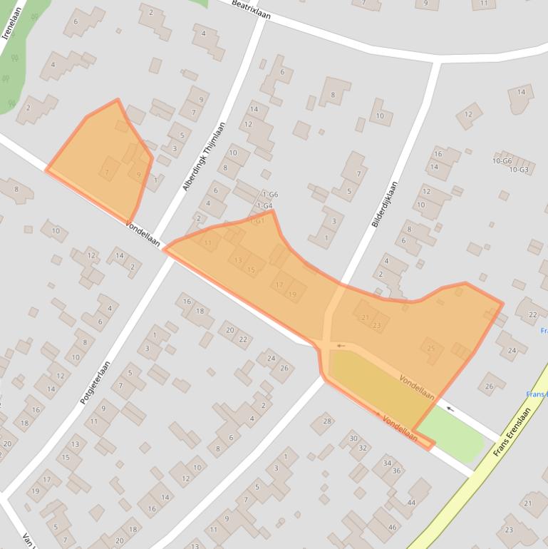 Kaart van postcodegebied 6165EB.