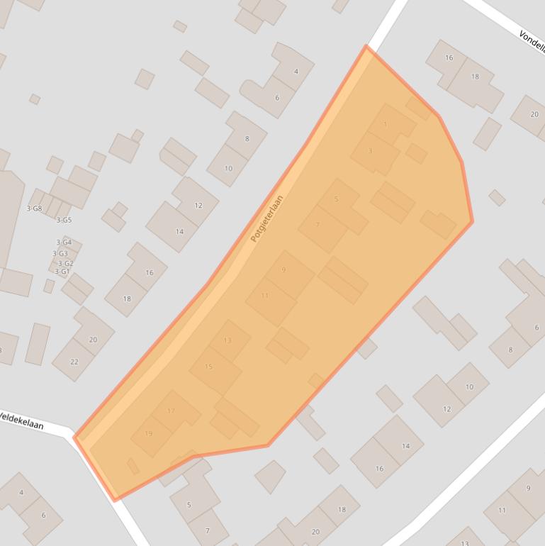 Kaart van postcodegebied 6165ED.