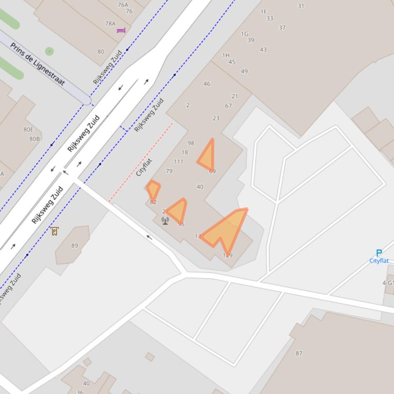 Kaart van postcodegebied 6165RA.