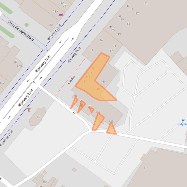 Kaart van postcodegebied 6165RE.