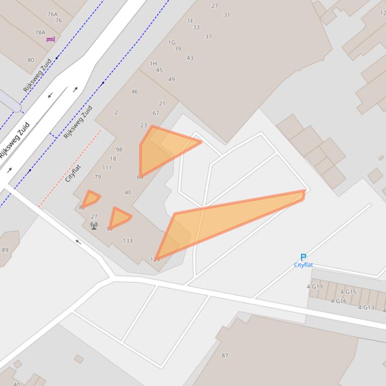 Kaart van postcodegebied 6165RH.