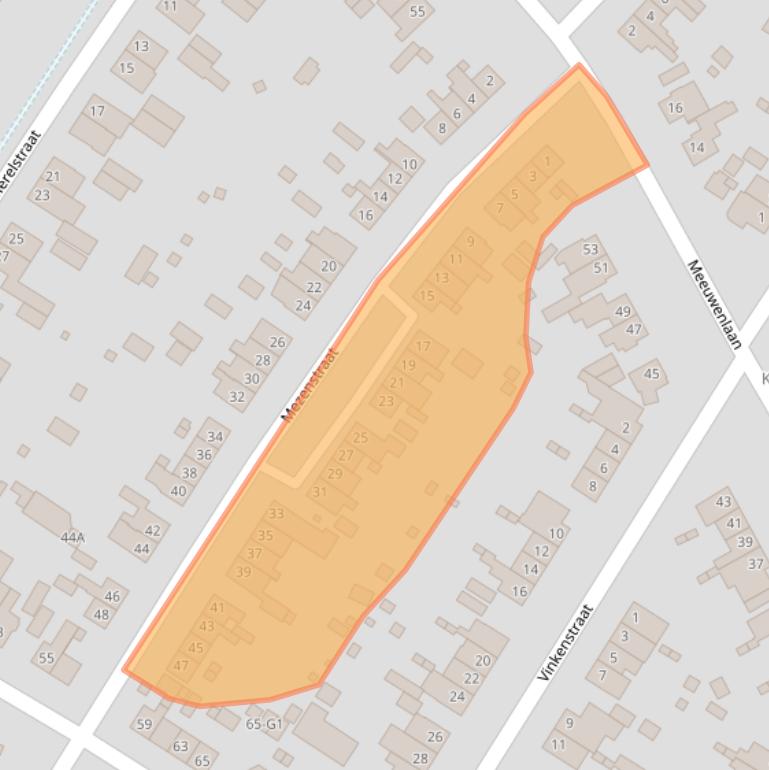 Kaart van postcodegebied 6165TA.