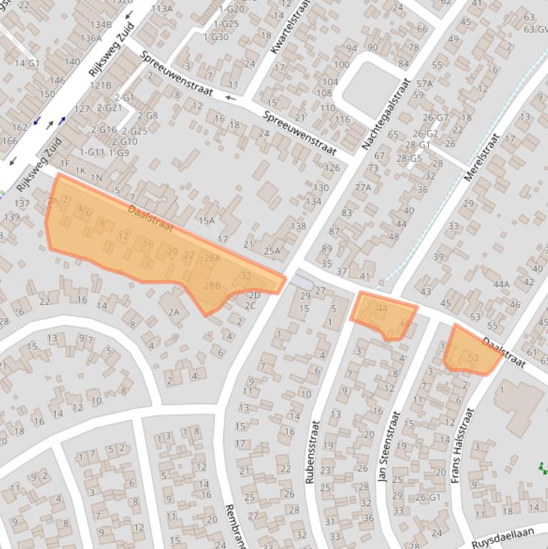Kaart van postcodegebied 6165TM.